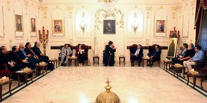 Patriarch Aphrem II meets delegation from the People’s Assembly Elections Committee

 sana.sy/en/?p=365948