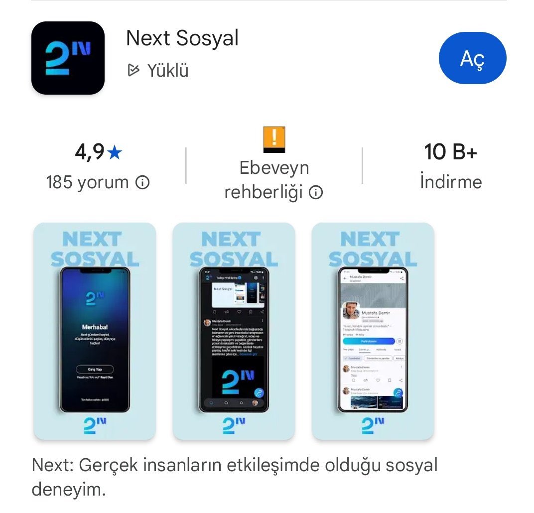 polissorunlar's tweet photo. Yerli ve milli sosyal medyamıza destek olalım.
#NextSosyal kişisel hesabımla devam buradan her zaman yerliden yana olacağız 👏👏 #PolisHaberBekliyor https://t.co/UMKSiYV7iJ
