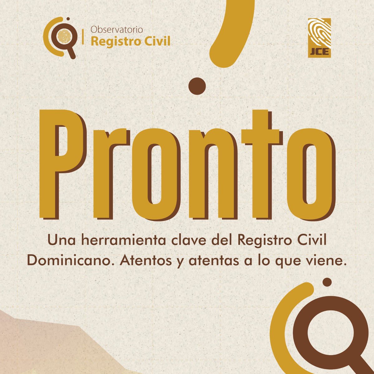 juntacentral's tweet image. La JCE muy pronto pondrá a tu alcance una plataforma digital, versátil e innovadora sobre el Registro Civil Dominicano…
🔍 Y muy pronto podrás conocerlo.
Atentos y atentas a lo que viene.
#JCEAvances #JCE #JuntaCentralElectoral