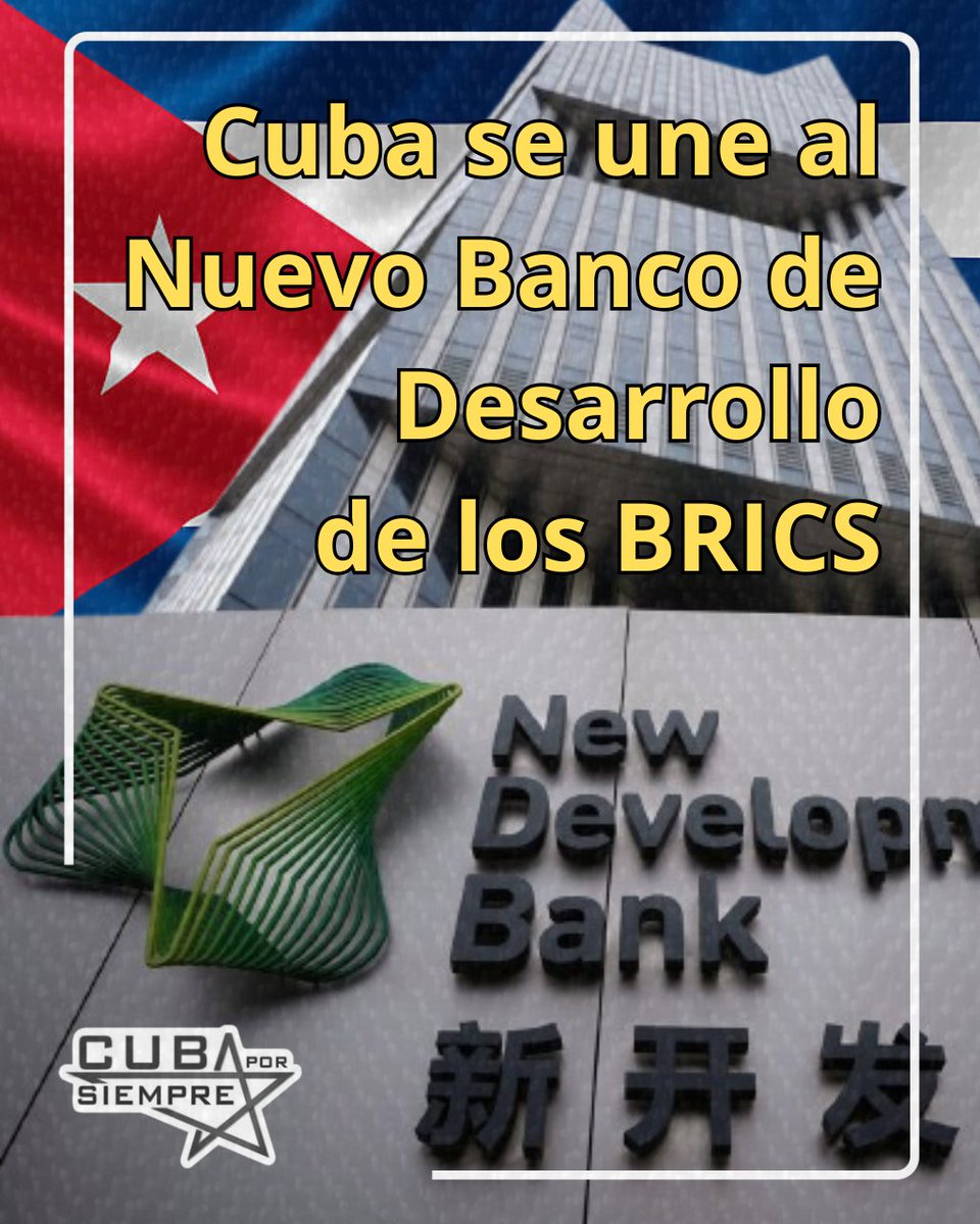 Con Cuba en el Nuevo Banco de Desarrollo de los BRICS... ya habrá mucho rancio sin dormir por ahí!!