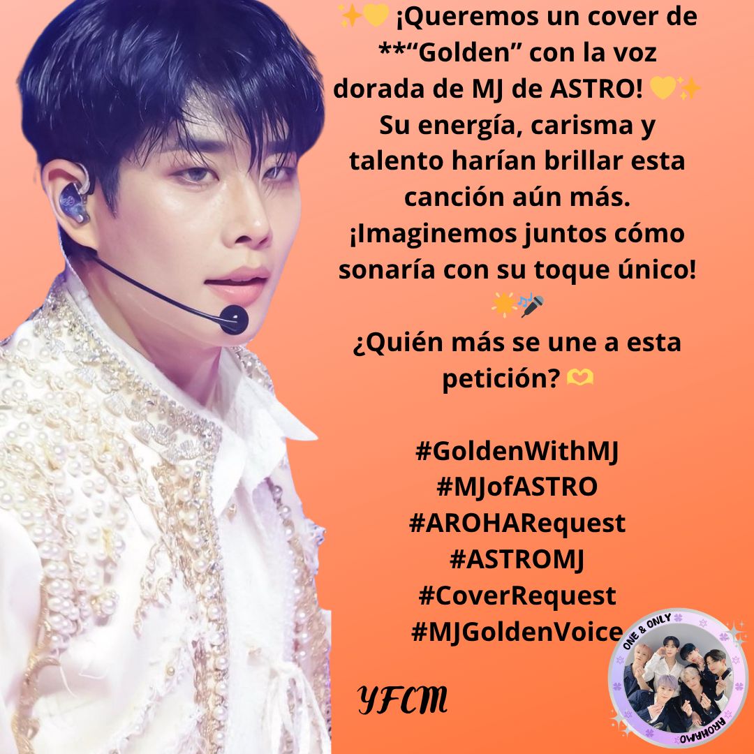 marthapm's tweet photo. @ASTRO_Staff Queremos un cover de Golden con la voz de MJ #golden #KPOPDEMONHUNTERS #goldenwithmj #coverrequest #mjgoldenvoice #aroharequest https://t.co/tWya45fD2n