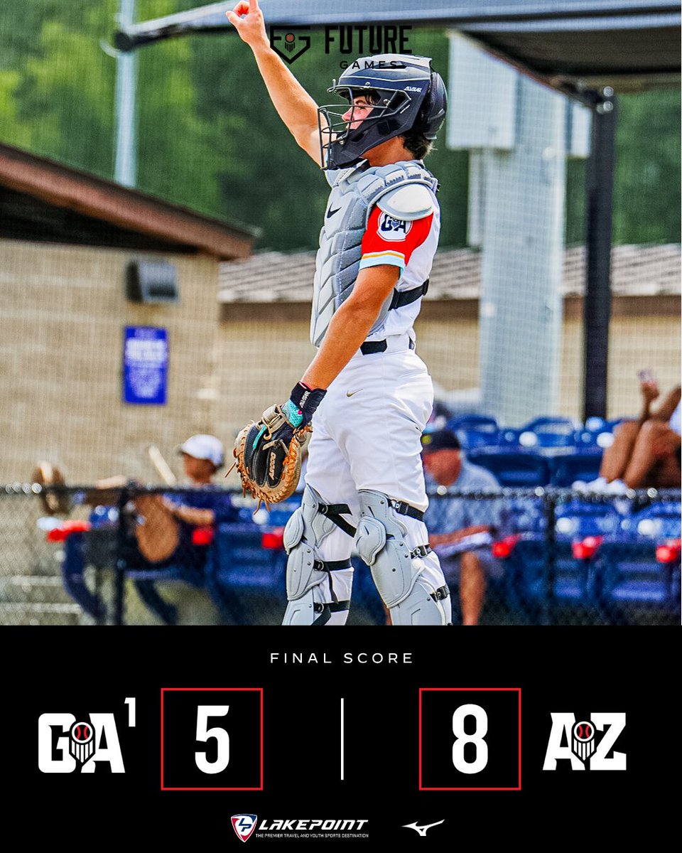 Georgia 1 drops a tough one 5-8. 

‘29 Brogen Stephens had 2 singles.

‘29 Rylan Long had a 2 RBI double. 

‘29 Austen Kitchings, ‘29 Tyler Hickman, and ‘29 Grayson Albert all singled. 

#PBFG25