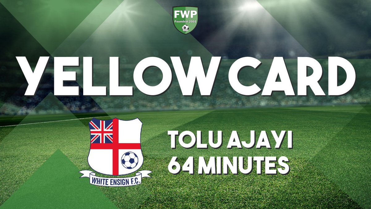 SoulTHFC's tweet image. YELLOW CARD: Tolu Ajayi - White Ensign (64') fwp.co/Q3QWJa