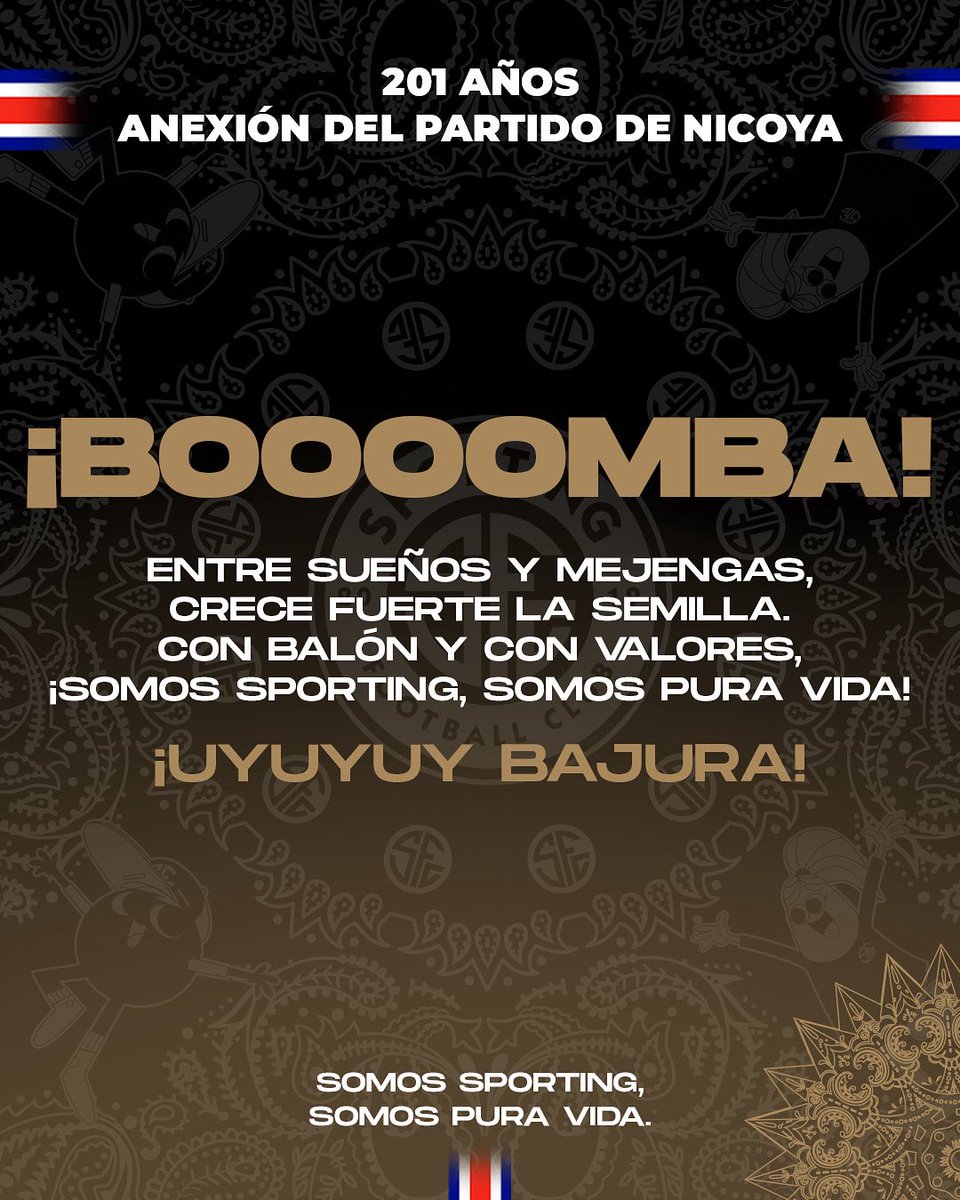 ¡Feliz Día de la Anexión del Partido de Nicoya, Albinegros! 🤍🖤¿Cuál es la mejor bomba típica que te sabés? Te leemos en los comentarios 💬🇨🇷

#somossporting #somospuravida