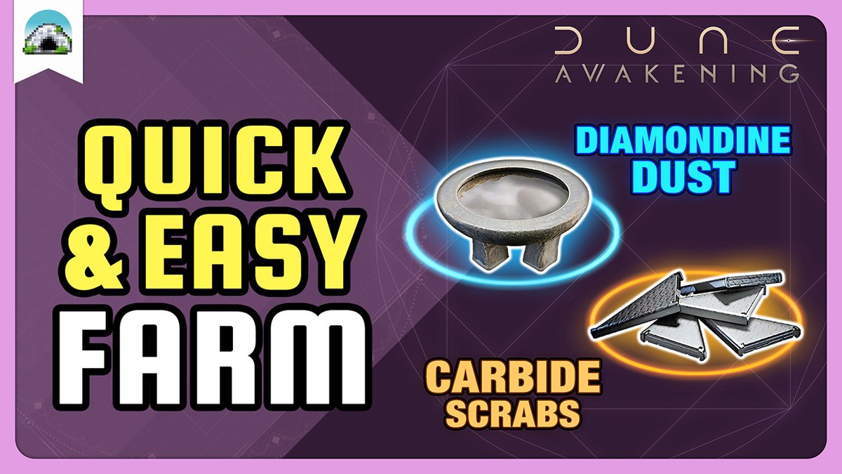PixelcaveGaming's tweet image. Farming for your first Thopter in #DuneAwakening or simply need more mats? We show you how to get Diamondine Dust & Carbide Scraps quick & easy!
▶️ youtube.com/watch?v=bz2VCT…
@DuneAwakening