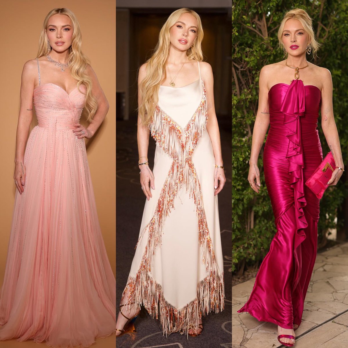 drugproblem's tweet image. Lindsay Lohan’s looks so far during the ‘Freakier Friday’ press tour - she looks phenomenal