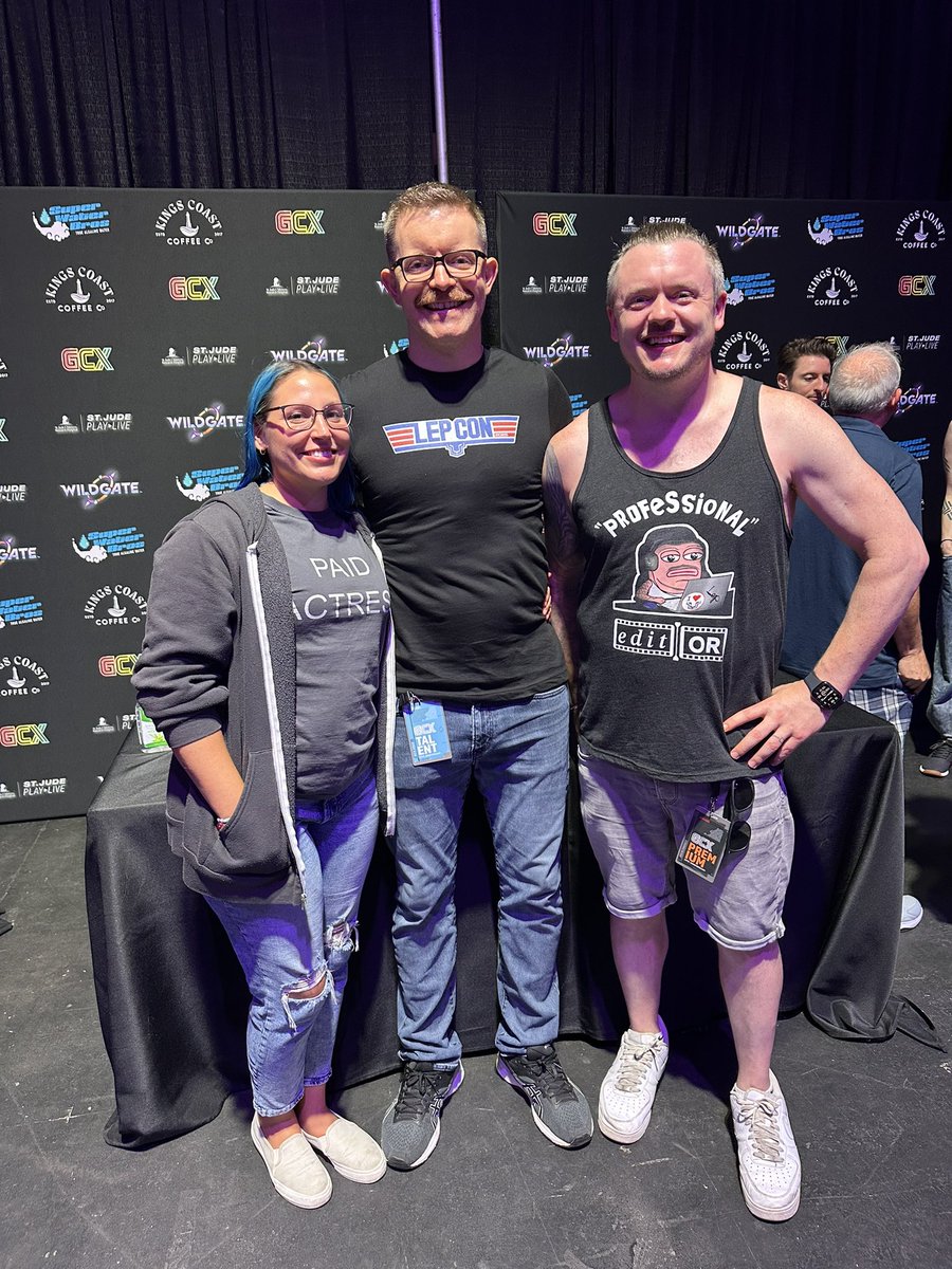 TheOnlyGoodChad's tweet image. For G2G, I set a goal to have to wear this “professional” editor shirt to GCX ✅
It was awesome meeting all these amazing people. GCX is such a fun event…just wish it was in the winter 🥵