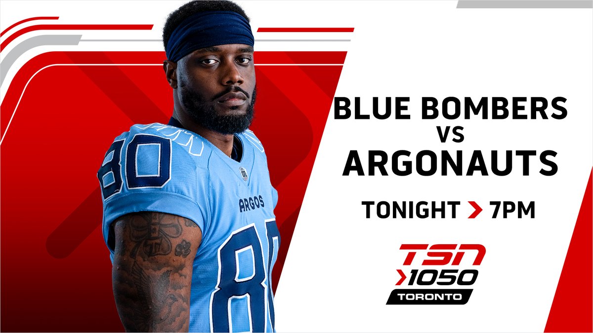 Listen/Stream TSN 1050 tonight as the #Argos face the Blue Bombers! Coverage begins at 6:30pm, followed by kick-off at 7pm with <a href="/MikeHoganArgos/">Mike Hogan🇨🇦</a> and <a href="/Ben__Grant/">Ben Grant</a> on the call!

iheart.com/live/tsn-1050-…