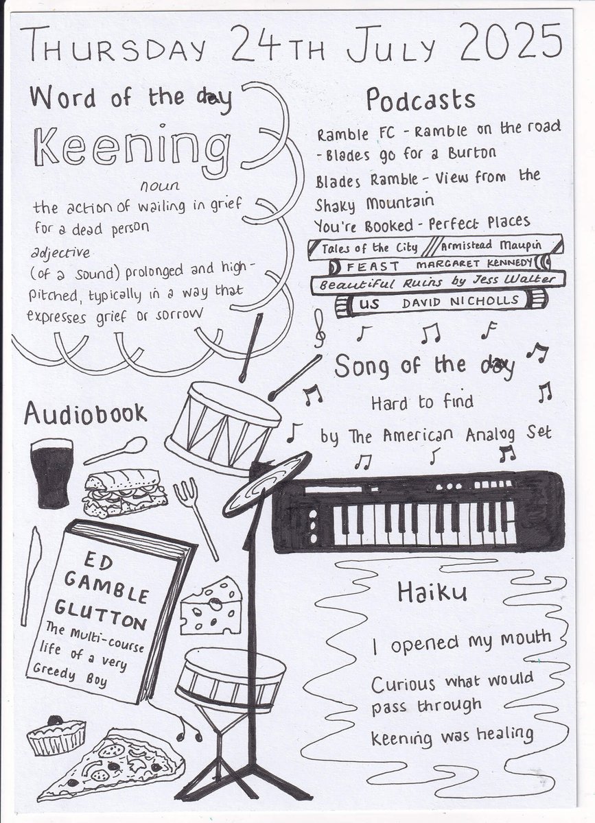 hshaddock's tweet image. Thursday 24th July 2025 - arted.online/blog/diaries/ #art #diary #drawing  #journal #helenshaddock #eatingdistress #eatingdisorder #ocd  #mentalhealth #recovery #autism    @artED_online
@N_B_Project  @NotRollergirl
@ybooked @SheffieldUnited
@JimmyRambleYT