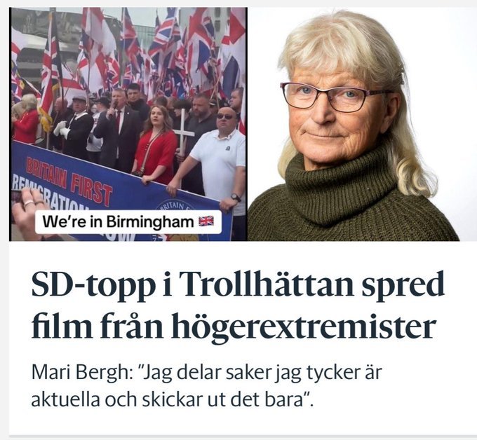 hogerkollen's tweet image. Ordförande för Sverigedemokraterna i Trollhättan sprider nazistvideo

ttela.se/f38dbf03-fba7-…

#svenskpolitik #svpol