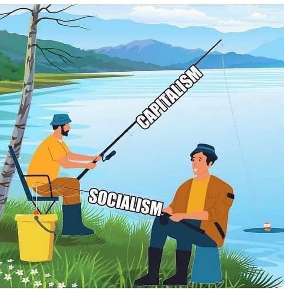 CUREpolicy's tweet image. Socialism, in its drive to redistribute wealth and resources, fundamentally undermines the human spirit’s need to create, strive, and own the fruits of one’s labor. It assumes people are too weak to rise without someone else’s catch being handed to them, dulling the edge of…