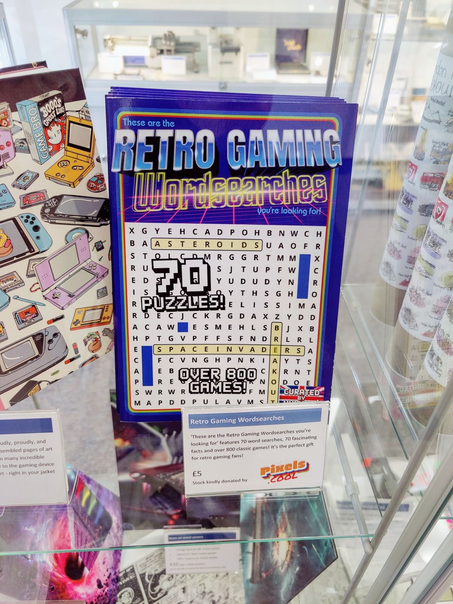 MuseumComputing's tweet image. Thank you to Mark from pixels.cool for a surprise donation of 20 copies of their 'These are the Retro Gaming Wordsearches you're looking for!' book for our shop! We're also honoured to have been named as a Retro Legend! Pick up a great #retrogaming #gift