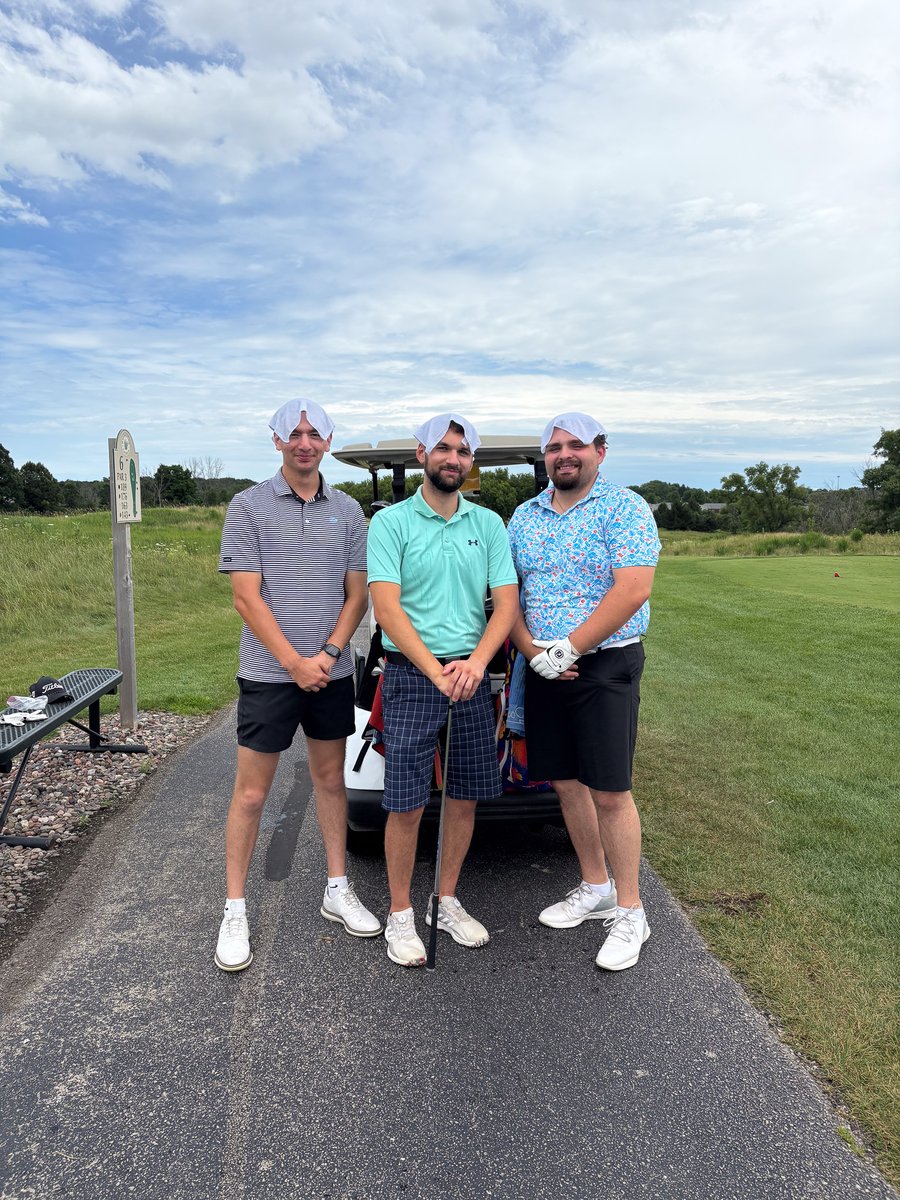 RussDarrowGroup's tweet photo. ๐๏ธโโ๏ธ We had a blast sponsoring a Hole-in-One at the 97.3 The Game Caddy Day Golf Outing yesterday at Washington County Golf Course!
Team Russ Darrow: Drake Burke, Nick Losse & Ryan Short โณ
Bonus: Steve Czaban was there snapping picsโalways a crowd favorite!
#RussDarrow https://t.co/wK3FzmDrpU