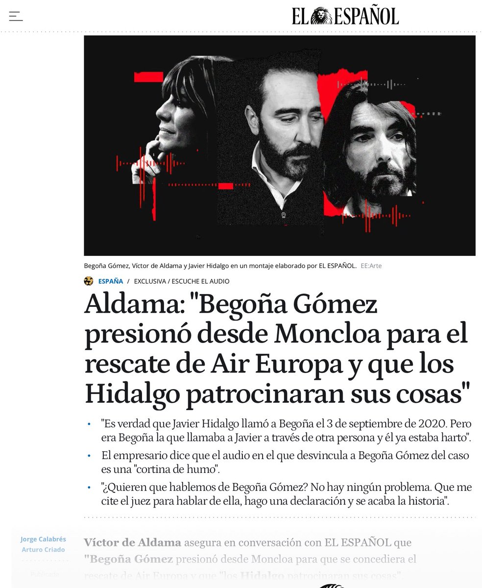 Jagarciar14's tweet image. Lo de Aldama era todo una inventada. Hasta hoy, porque interesa. Ahora sí le creen. Qué papelón el del PSOE y el de todos sus voceros mediáticos.
Esta noche Aldama dice que hablará con el Juez y dice esto:

Vuelve a ser malo