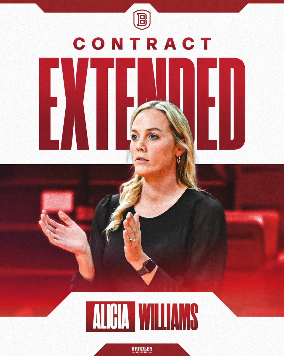 Bradley Athletics is proud to announce a contract extension for Volleyball Head Coach Alicia Williams, reinforcing our belief in her vision and the rising trajectory of the program.