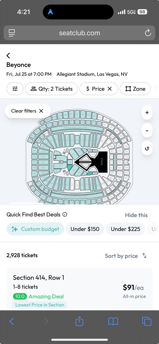 ScottFriedman3's tweet image. .@Beyonce back under $100 🎟️ “Get In” @AllegiantStadm tonight in Vegas.
I assume @doitbigchicago will be in attendance.