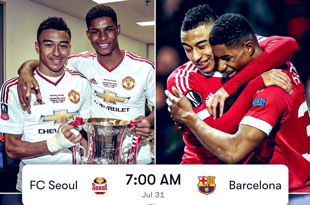 KwesiFCB's tweet image. 💥💣 Marcus Rashford and Jesse Lingard will face off in South Korea during FC Barcelona’s preseason tour.