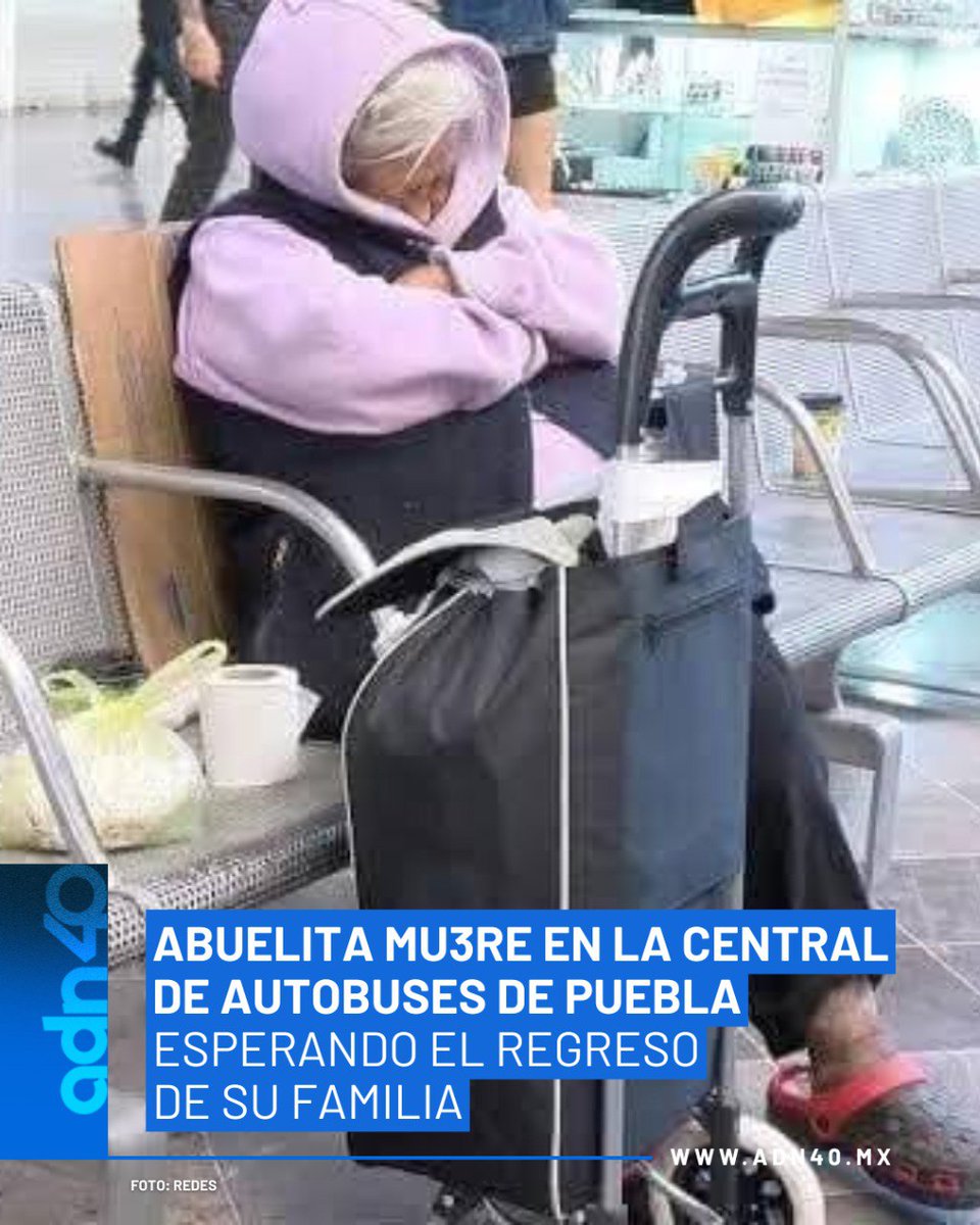 ¡Un triste final!💔 La espera de María de Jesús terminó

Murió el pasado 24 de julio en la Central de Autobuses de Puebla, donde llevaba años esperando a sus hijos, tras ser abandonada ahí. Nunca perdió la fe de que llegarían por ella, sin embargo, esto nunca pasó😔🕊️