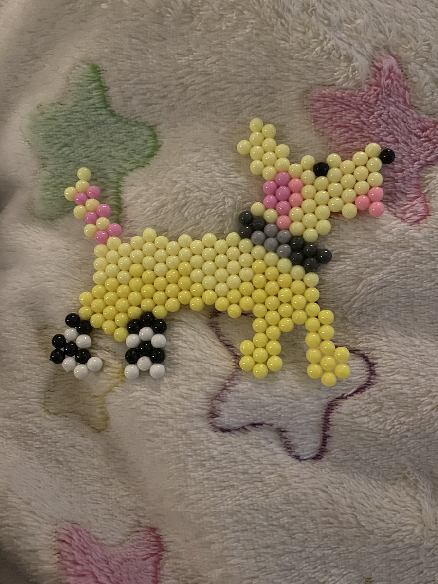 dazeydagger's tweet image. this is the closest thing you&apos;re getting to art. i&apos;m in a psych ward currently i made pia out of aqua beads and someone made her a little blankie it&apos;s tucked safe and soundly in bed. my little piano oh how i love you dearly