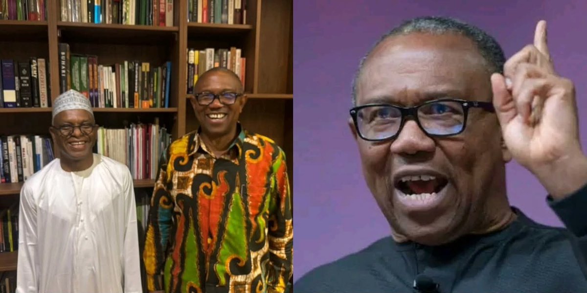 ArewaFactsZone's tweet image. Peter Obi, visited former Governor of Kaduna, Malam Nasir Elrufai, in Abuja today.