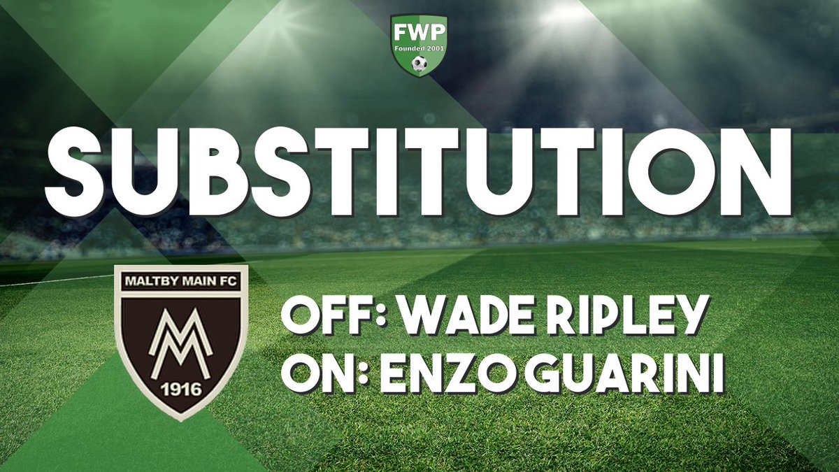 MainMaltby's tweet image. SUB: Enzo Guarini replaced Wade Ripley (76&apos;)