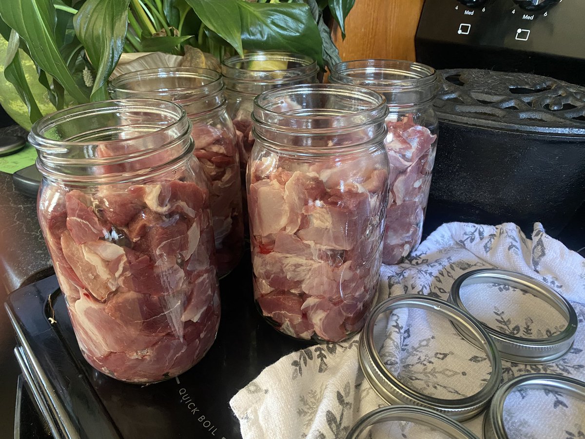 LibertyMamaB's tweet image. Processing goat today
I have bone broth, jerky and cans of cubed meat all going