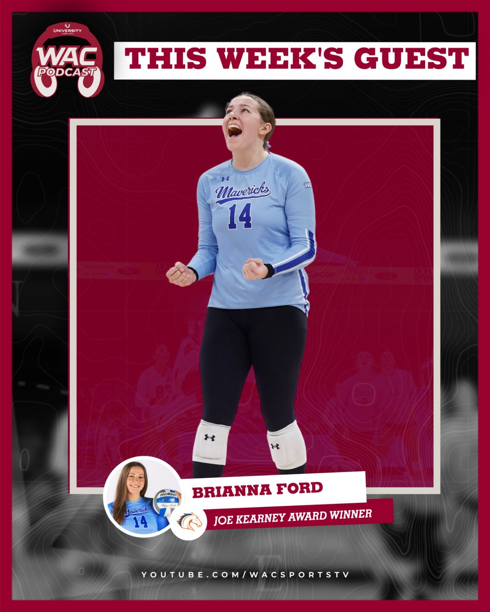 The Western Athletic Conference (@wacsports) on Twitter photo ๐ After being named WAC Player of the Year, she helped <a href="/UTAMavsVB/">UTA Volleyball</a> to their first NCAA Tournament in more than 20 years!
<a href="/Breezy_Ford17/">Brianna Ford</a> went on to earn the Joe Kearney Award as the top female student-athlete in the conference!
๐ด In this week's summer WAC Podcast ๐ After being named WAC Player of the Year, she helped <a href="/UTAMavsVB/">UTA Volleyball</a> to their first NCAA Tournament in more than 20 years!
<a href="/Breezy_Ford17/">Brianna Ford</a> went on to earn the Joe Kearney Award as the top female student-athlete in the conference!
๐ด In this week's summer WAC Podcast