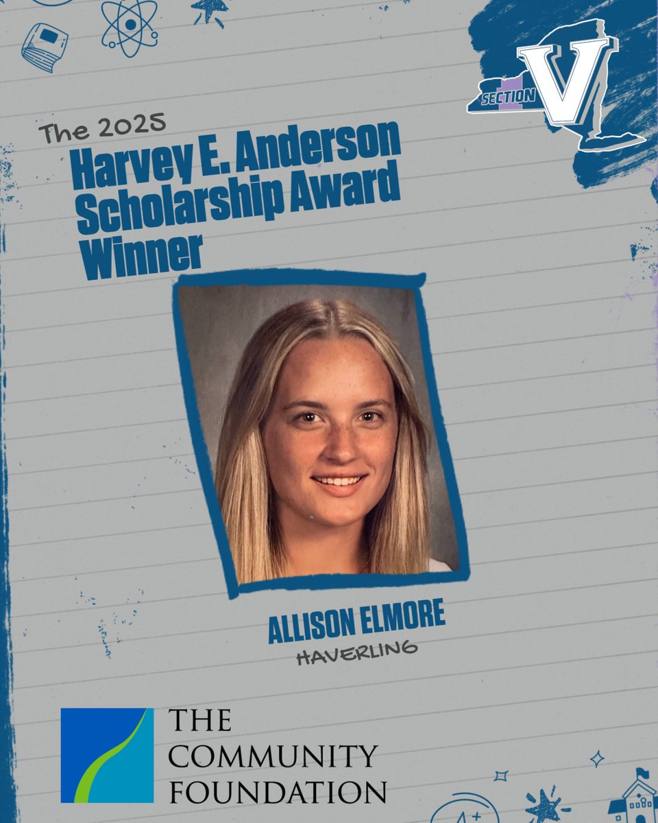 SecVAthletics's tweet image. 🎉 Huge congratulations to Allison Elmore for being a @racf500 Harvey E. Anderson Scholarship winner! Your achievements at @HaverlingRams are remarkable, exhibiting self-motivation and extraordinary effort. Check out the full story here: sectionv.org/news/2025/7/25…
#StudentAthlete…