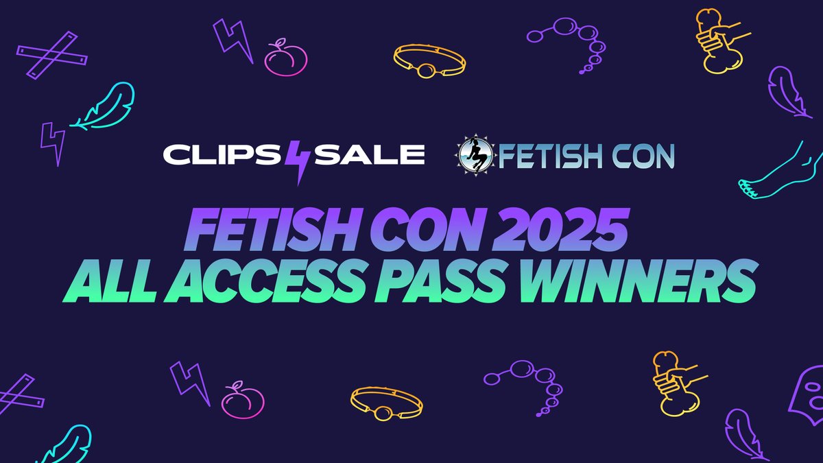 🎉Woohoo! Congrats to the winners of the <a href="/clips4sale/">Clips4Sale.com</a> <a href="/FetishCon/">Fetish Con</a>  All Access Pass Giveaway! #C4SFetishCon25

Don't forget to come say hi at the C4S booth next to the main stage! 💃

<a href="/bonni_b_good/">Bonni Good 🌸 FetCon !</a>  clips4sale.com/studio/147707/…
<a href="/ghostbabe21/">📍ATL ✈️ QUEENS,NY 7/25-27</a> clips4sale.com/studio/185499/…
<a href="/kactuskutiepees/">🌵kactus kutie FETCON 💦</a>