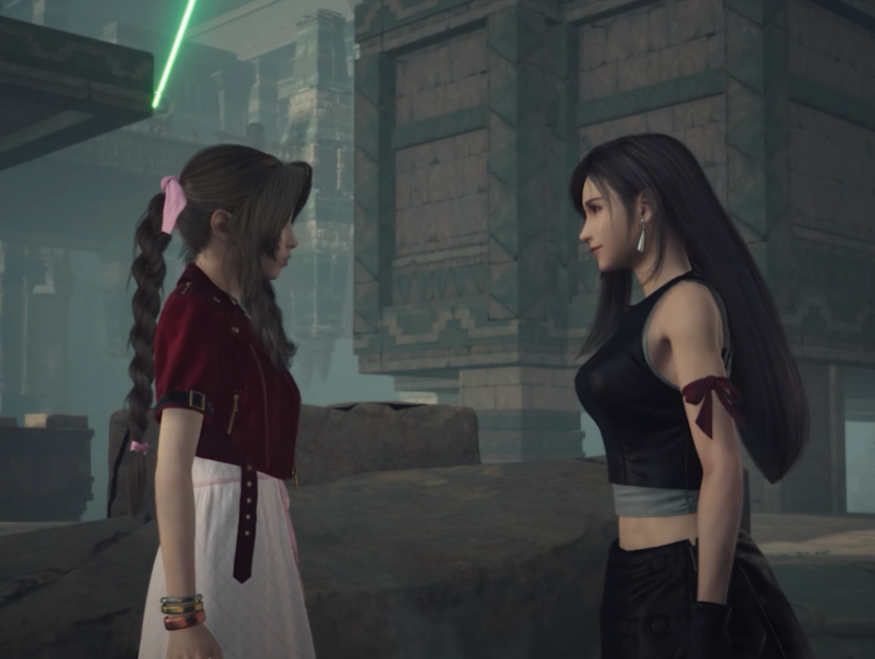Nojima says that around the beginning of FF7's production, he asked Kitase to read over the dialogue for some scenes with Cloud, Tifa, and Aerith, Kitase told him it's like hearing his voice in all of them, and so he completely changed the way Aerith and Tifa spoke (BraBra, 2018)