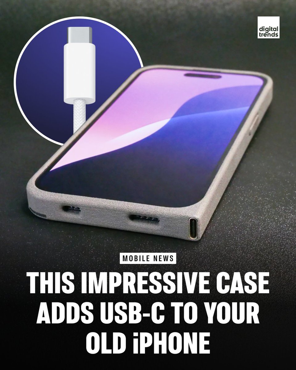 DigitalTrends's tweet image. Swiss engineer Ken Pillonel has created an iPhone case that adds USB-C support to older iPhone models. It also adds fast charging (9V), data transfers and Apple CarPlay compatibility, the case also supports wireless and MagSafe charging.
#iphone #apple #technews
