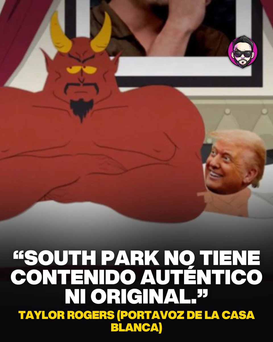 JuanitoSay's tweet image. LA CASA BLANCA CRITICA A SOUTH PARK! 🔥
Un portavoz de la casa blanca criticó a los creadores de #SouthPark por la representación de Donald Trump en la serie:
“La hipocresía de la izquierda realmente no tiene límites. Durante años etiquetaron a South Park por contenido…
