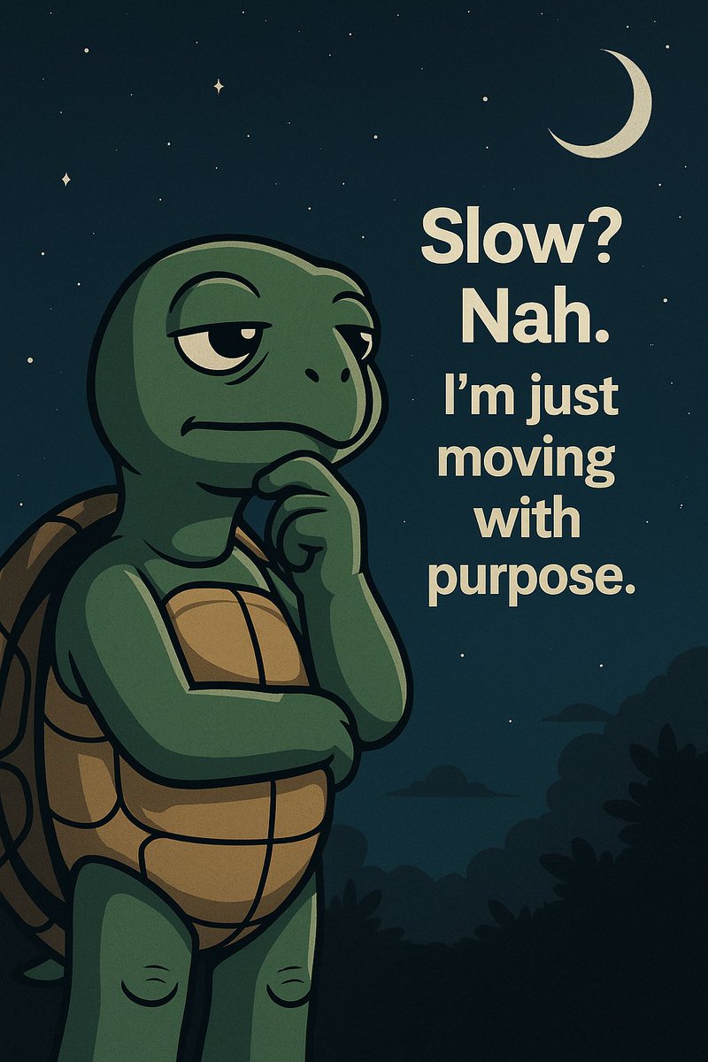 HalifaB40407's tweet photo. 🐢 Night Reflection: Turtle Mode Activated 🌒

Slow is not weak. Steady is not boring.
Just like the turtle, you can go far by moving with purpose.

Tonight, rest your mind.
Tomorrow, we move again — calm, focused, and unstoppable.

#TurtleMindset #EveningWisdom #SlowAndSteady https://t.co/WzTjvNawNl
