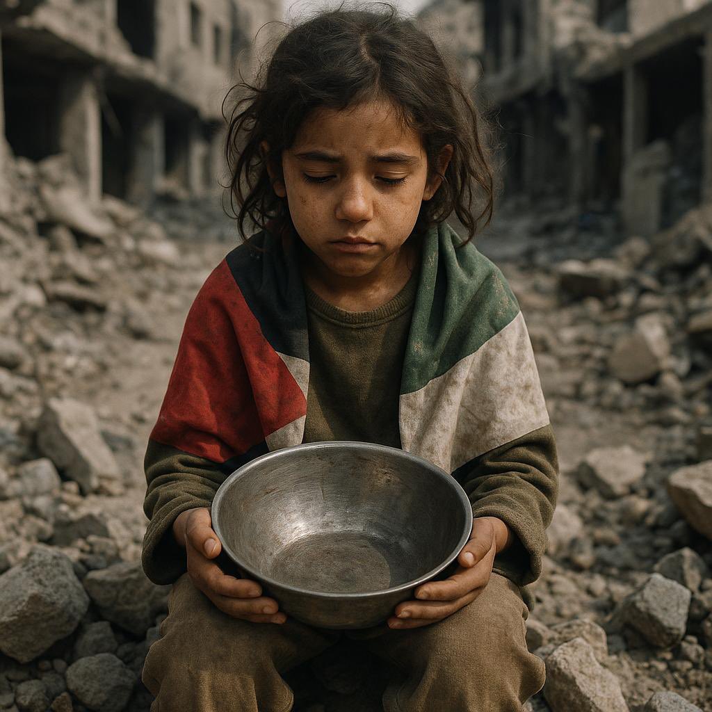 Ömer İler (@omer_iler) on Twitter photo Bir lokma ekmek, bir damla su...
Filistin’de çocuklar aç, anneler çaresiz, gözler karanlığa bakıyor.
Günlerdir bir yudum suya, bir parça ekmeğe hasretler.
Ve dünya, bu büyük sessizliğin ortağı…
Bombalar konuşuyor, vicdanlar susuyor.
Bir millet açlıkla, kuşatmayla, yoklukla Bir lokma ekmek, bir damla su...
Filistin’de çocuklar aç, anneler çaresiz, gözler karanlığa bakıyor.
Günlerdir bir yudum suya, bir parça ekmeğe hasretler.
Ve dünya, bu büyük sessizliğin ortağı…
Bombalar konuşuyor, vicdanlar susuyor.
Bir millet açlıkla, kuşatmayla, yoklukla