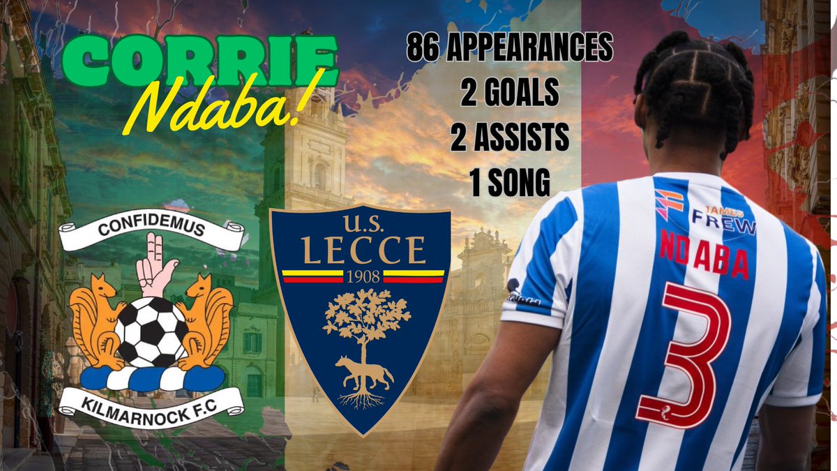 🗣️The Killie View Podcast 🎧 (@kfcview) on Twitter photo Transfer outgoings: <a href="/CorrieNdaba/">Corrie Ndaba</a>
If reports circulating round today are true it looks like Corrie is leaving for Italy 🇮🇹 for a near 7 figure fee which if true is fantastic business from Kilmarnock making a hige profit on the suggested 150k paid last summer.
A great Transfer outgoings: <a href="/CorrieNdaba/">Corrie Ndaba</a>
If reports circulating round today are true it looks like Corrie is leaving for Italy 🇮🇹 for a near 7 figure fee which if true is fantastic business from Kilmarnock making a hige profit on the suggested 150k paid last summer.
A great