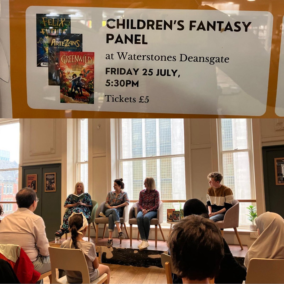 emmalayfield2's tweet image. Brilliant children’s fantasy panel event tonight @WaterstonesMCR with the wonderful Rachel Morrisroe, Pari Thomson and L.D. Lapinski chaired by Robbie Mann 📚❤️