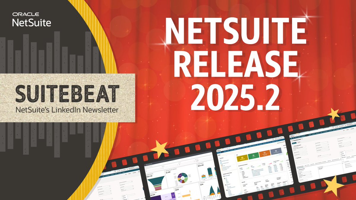 NetSuiteCraig's tweet image. The summer blockbuster is here! @NetSuite 2025.2 comes with new #AI features and updates across financials, supply chain planning and more. See what’s new in the latest SuiteBeat: social.ora.cl/6011fMMsR