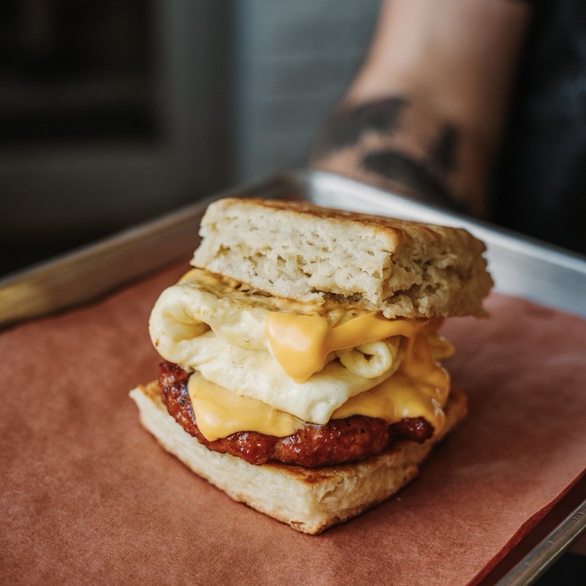HurtadoBBQ's tweet image. Fort Worth, meet your new favorite weekend specials👀
First, we have a Breakfast Plate with our new Maple Mayhem sausage patty, two eggs, and biscuits drenched in rich tallow cream gravy!
Second, we got a Biscuit Sandwich featuring our @maplemeetstexasbbq Maple Mayhem sausage!…