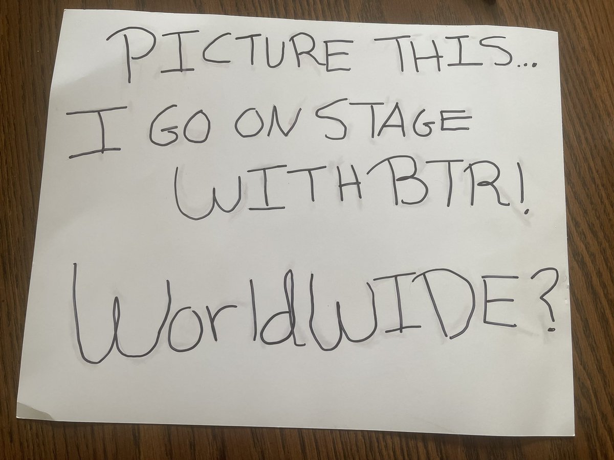 btrjackie's tweet image. On my way to the venue! Here’s my sign!
#WooHooMansfield