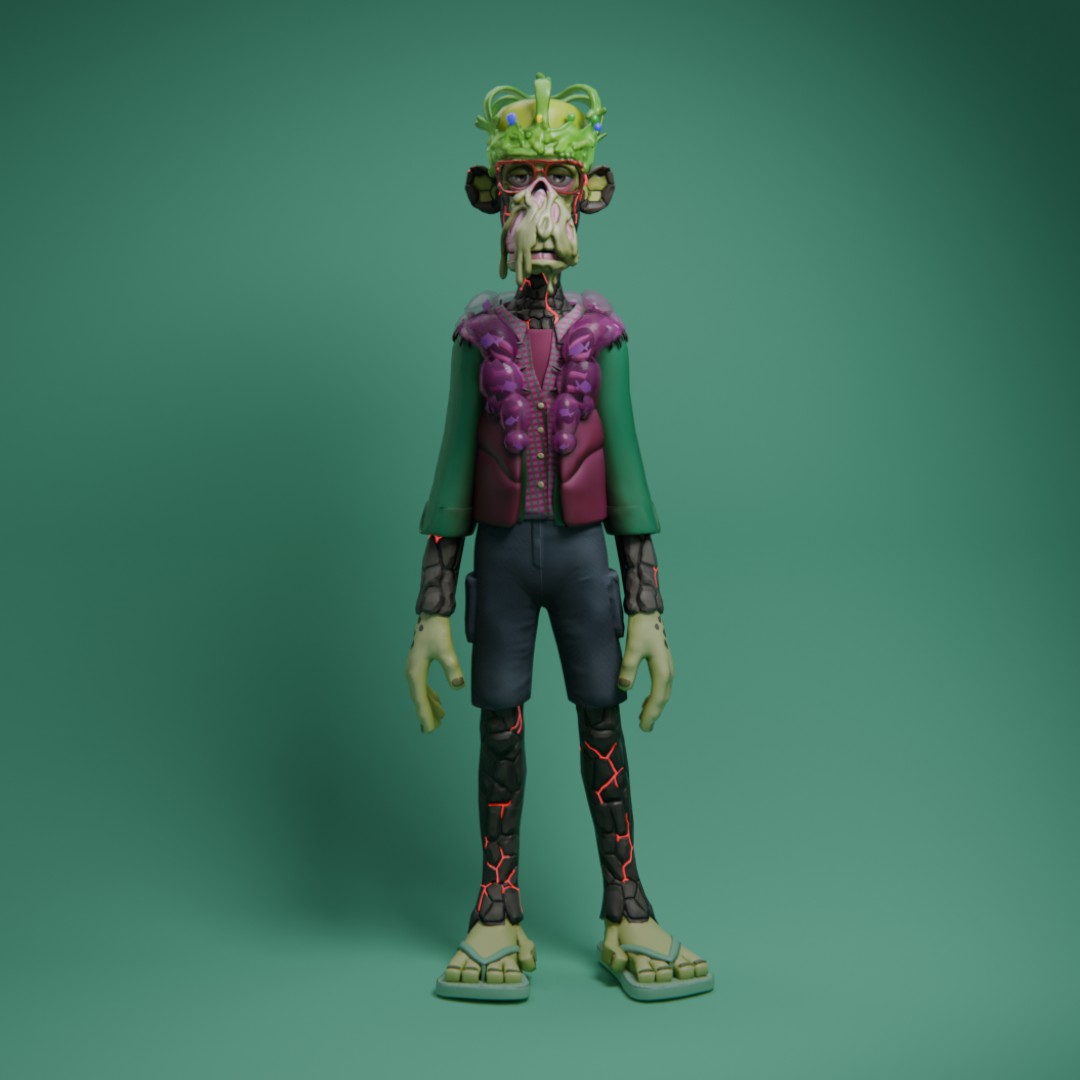 veeman_eth's tweet image. My first @BoredApeYC mutant I grabbed from the floor. 

This is not a floor mutant. 

Full Body Friday view of my new ape thanks to @DashboUGC