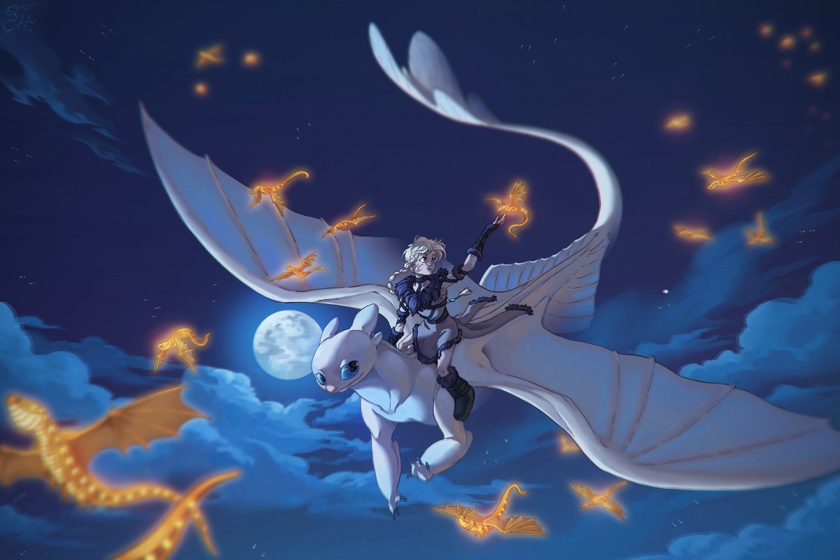 Fer7Adami's tweet image. Light fury 
#HTTYD