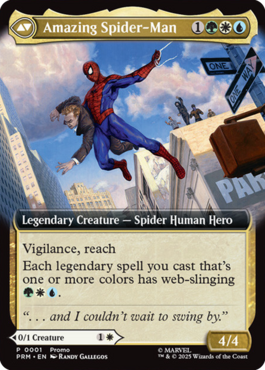 MTGGoldfish's tweet image. Promos to go with the Spider-Man set, of course! More previews at mtgpreviews.com/PRM-MSC
Source: bsky.app/profile/magic.…
🎨: @gallegosart