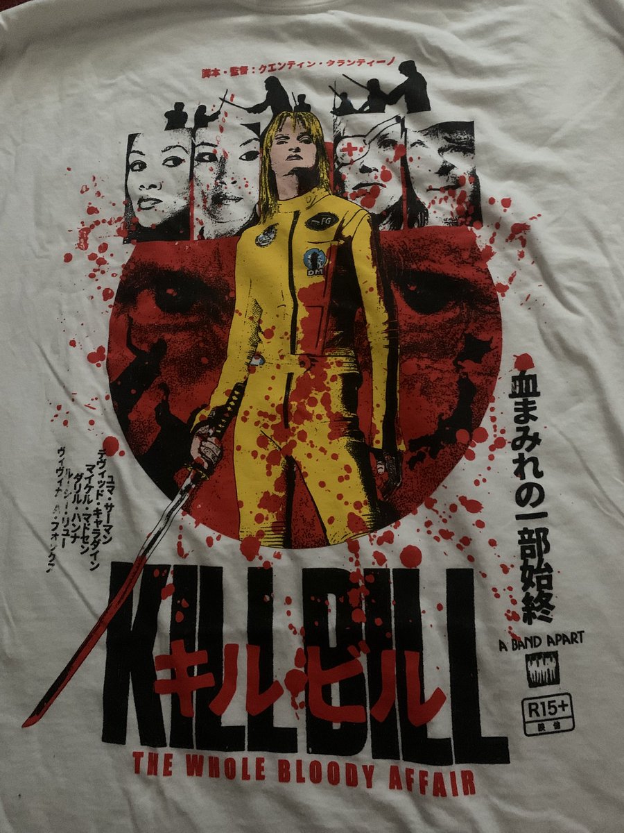Jfcdoomblade's tweet image. Deeply grateful to have experienced KILL BILL: THE WHOLE BLOODY AFFAIR as intended! Seeing one of my favorite Tarantino films on the big screen for the first time felt like a dream. So so grateful to also be able to get my hands on Rucking Fotten’s limited shirt!