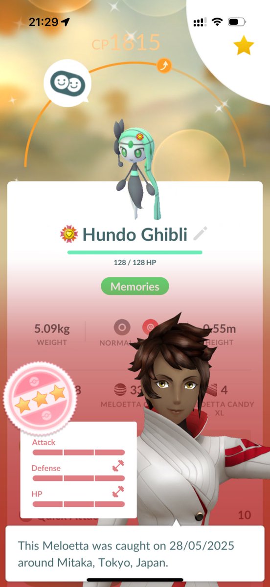 Hyper training completed!

(Just discovered I have only 4 XL candy for it. 🤣🤣)

#PokemonGO
