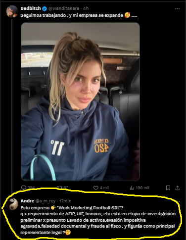 a_m_rey's tweet image. Lo subo, xq seguro lo borra😂😂
Ella figura como:
-Principal representante legal
-Accionista mayoritaria
- Administradora
(según registros públicos y denuncias).
#WandaNadieTeCree
