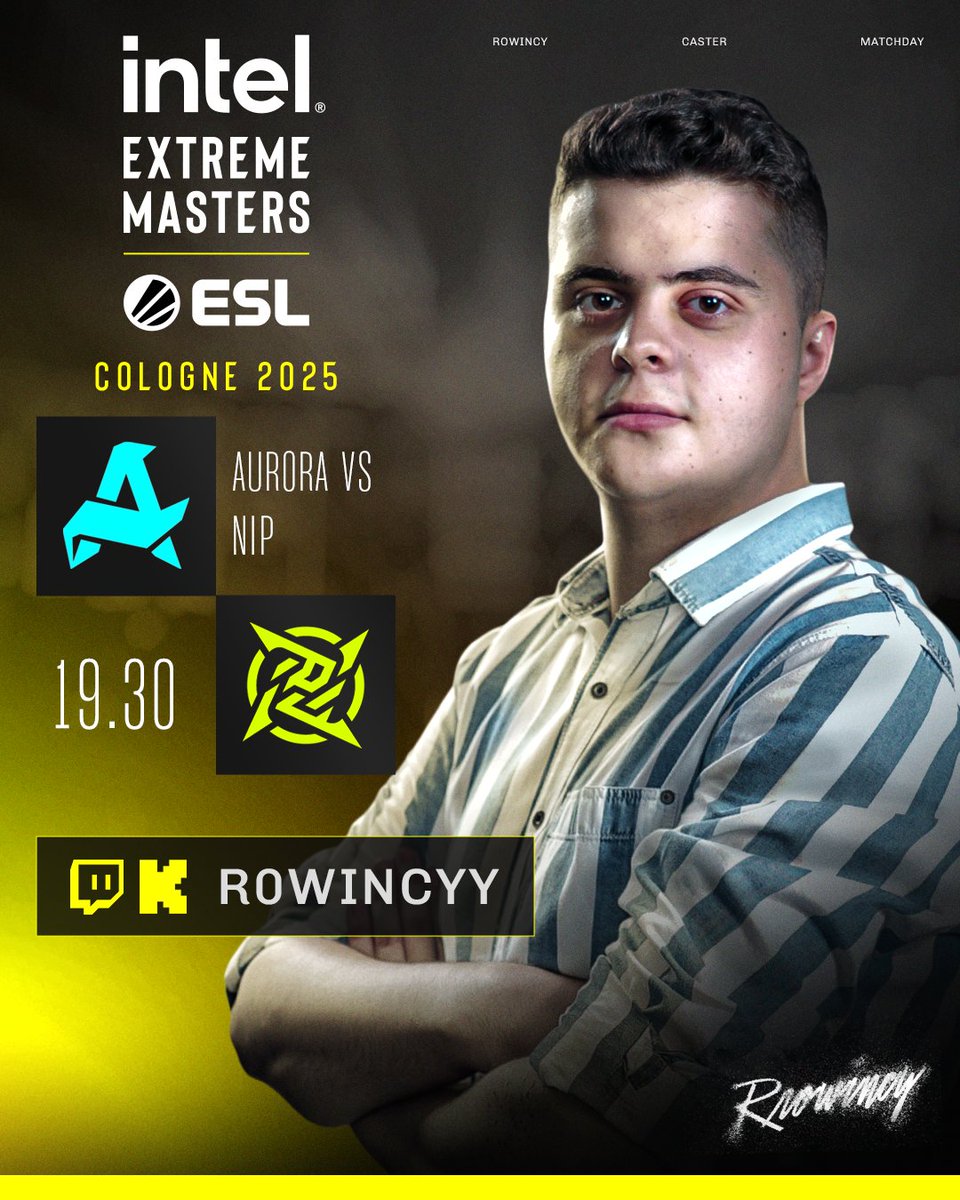 IEM Köln'de ana turnuva yarın 14.30'da başlıyor!
twitch/r0wincyy ve kick/r0wincy ekranlarında 26 Temmuz Programı: 

14.30: Falcons vs. GamerLegion
17.00: Vitality vs. Astralis
19.30: 🇹🇷 AURORA vs. NiP