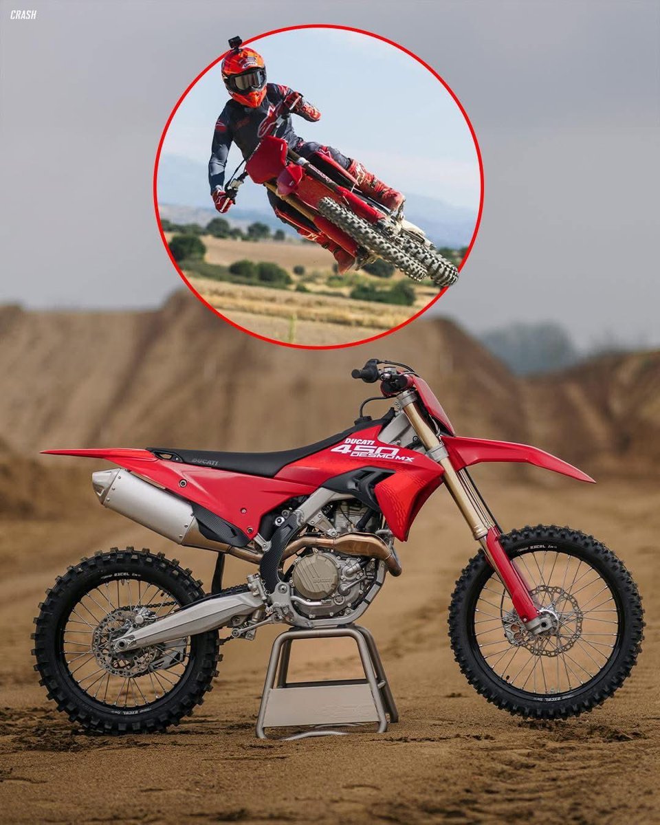 crash_motogp's tweet image. Marc Marquez has been training on Ducati&apos;s Desmo450 MX bike 🔴😍

#MotoGP