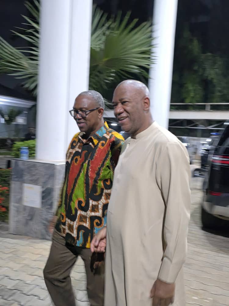 IkukuomaC's tweet image. His excellency Mr Peter Obi is at the residence of Senator Yusuf Datti BabaAhmed in Abuja !!!!