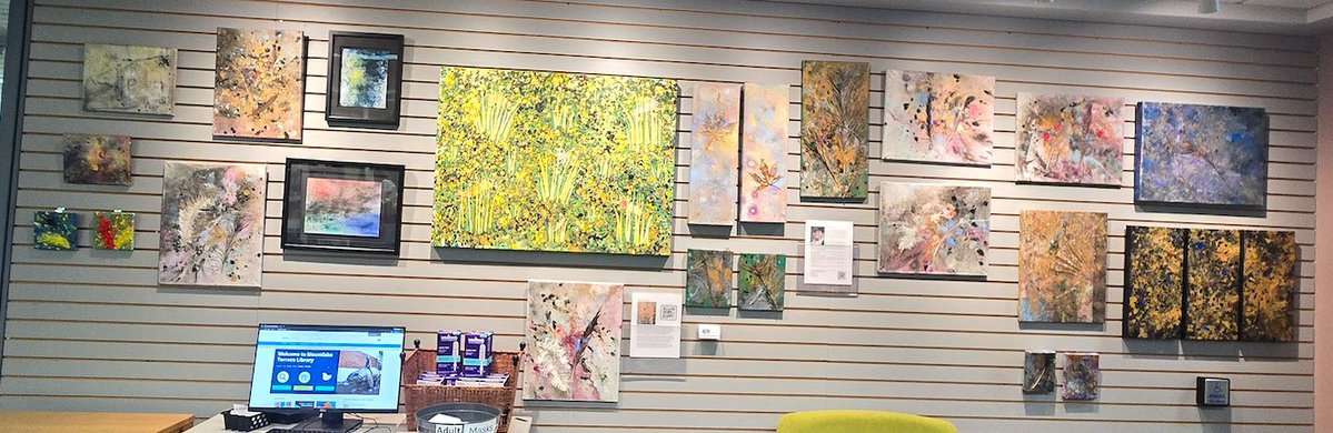 Last week - until July 31st of my solo 'Rain Paintings' art show at the Mountlake Terrace Library in WA. 
All art is for sale!  #art #artist #RainPaintings #paintings #ArtShow #AbstractArt #beautiful #LaurieMiller