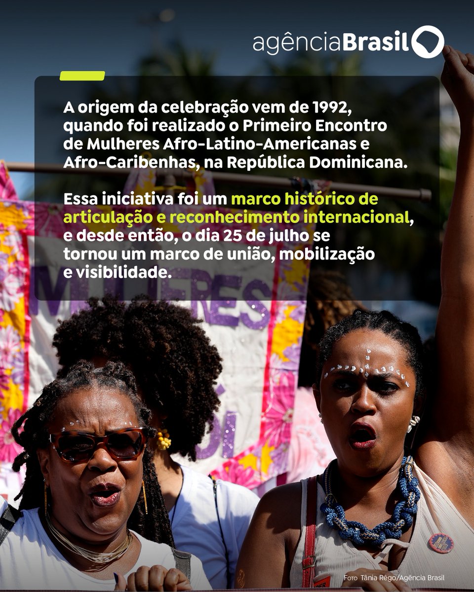 agenciabrasil's tweet image. 25 DE JULHO | Hoje (25) é celebrado o Dia da Mulher Negra Latino-Americana e Caribenha. A data é marcada pela resistência, ancestralidade e força das mulheres negras na luta contra o racismo, o sexismo e todas as formas de discriminação. Confira: trk.ebc.com.br/uFXgT.